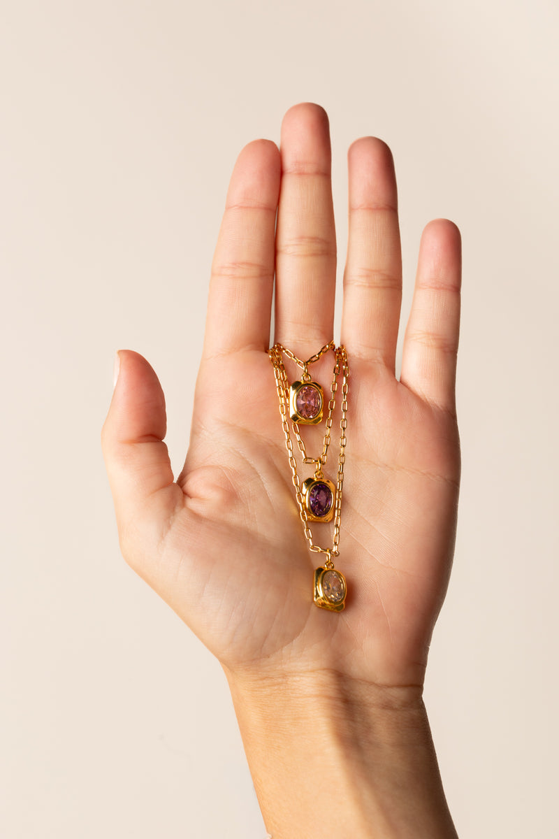 Colares Gem Carol - Colar Dourado Lucky Bijoux