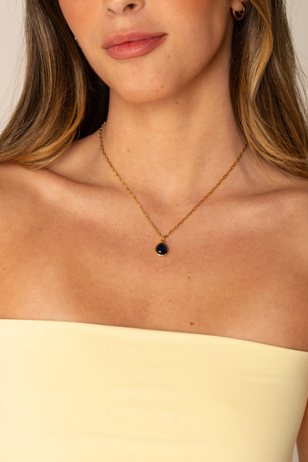 Colar Double Gem - Safira