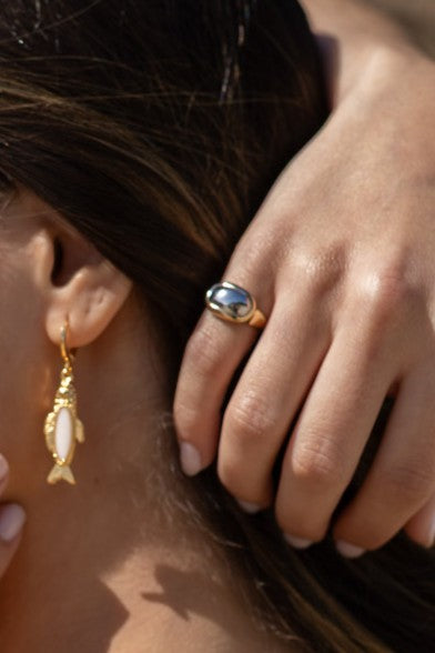 Anel Duo Regulável - Anel Dourado Lucky Bijoux
