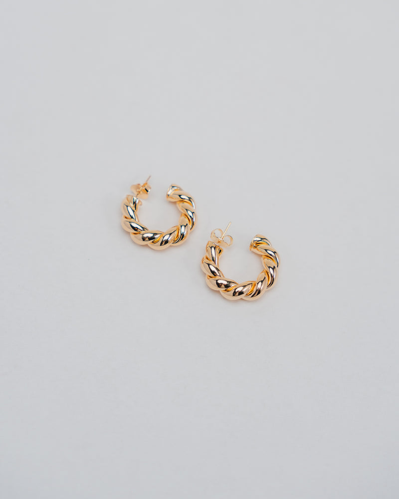 Argola Torcida - Argola Dourada Lucky Bijoux