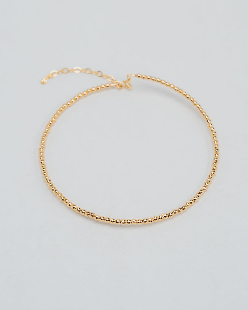 Choker Dura Bolinhas - Colar Dourado Lucky Bijoux