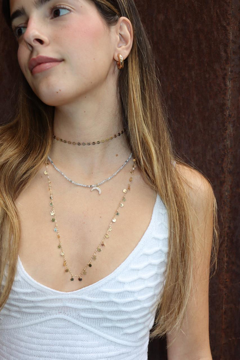 Mix Sky - Colar Dourado Lucky Bijoux
