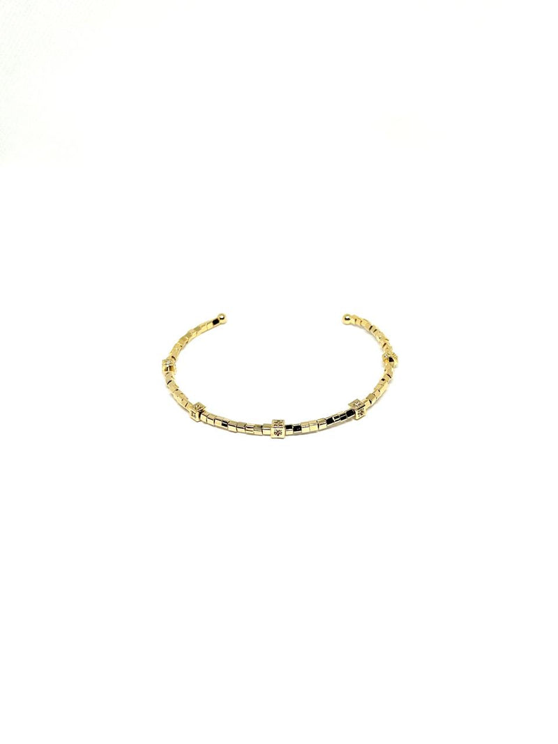Bracelete Cubinhos - Bracelete Dourado Lucky Bijoux