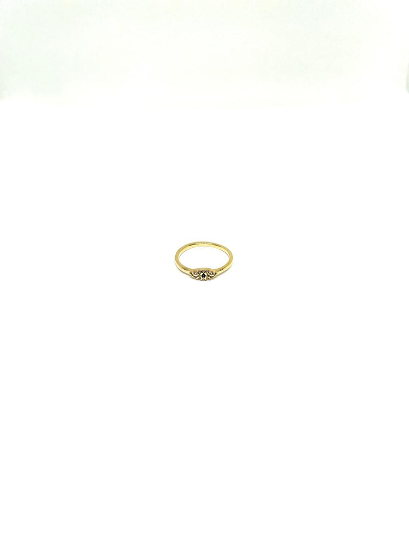 Anel Olho Grego Cravejado - Anel Dourado Lucky Bijoux