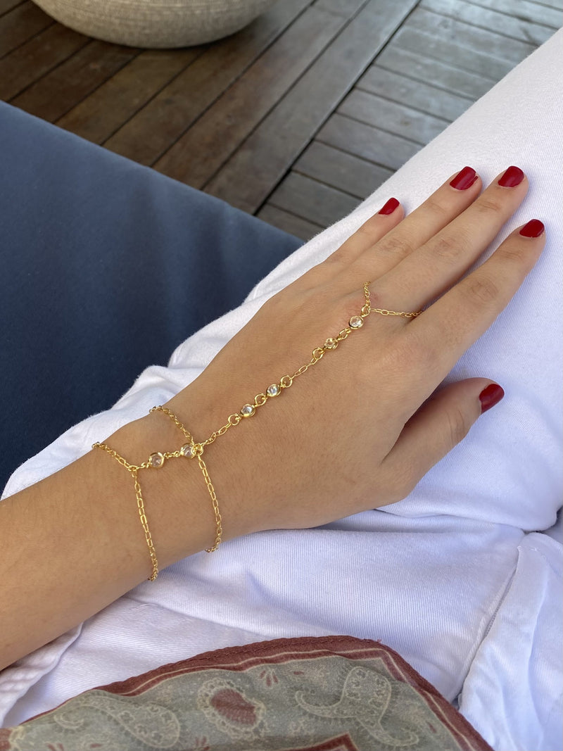 Hand Chain Rio - Pulseira Ouro 18k Lucky Bijoux
