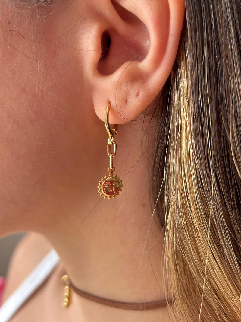 Argolinha Sun - Argola Dourada Lucky Bijoux