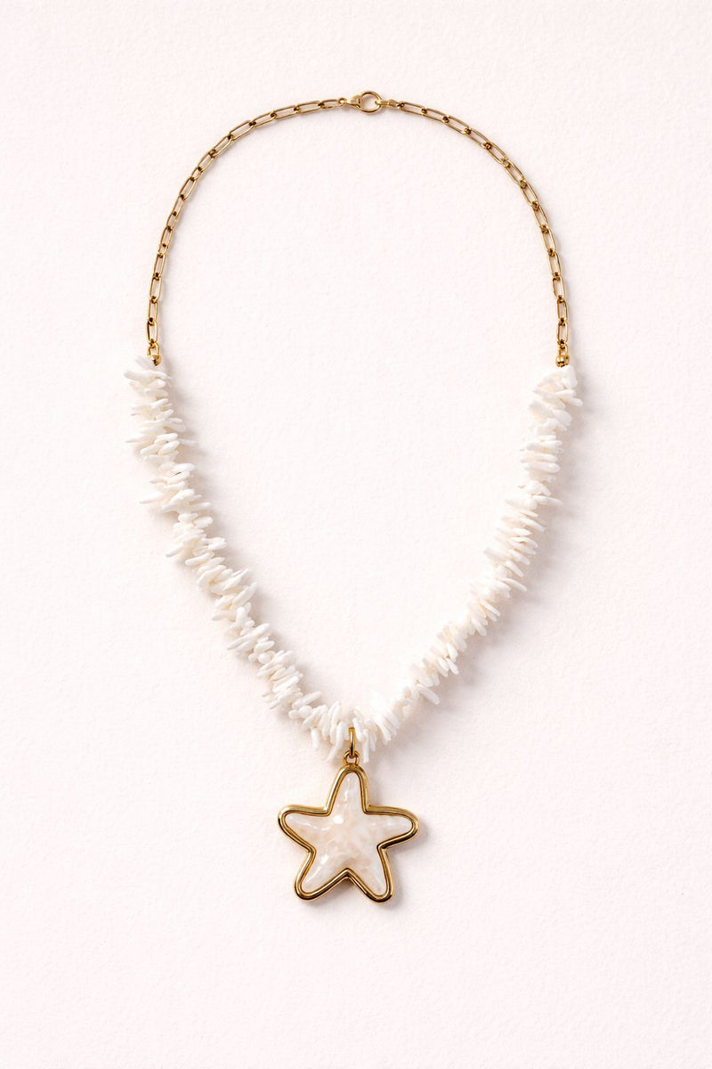 Colar Star Shell - Colar Dourado Lucky Bijoux