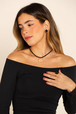 Colar Crystal Block - Colar Dourado Lucky Bijoux