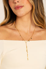 Colar Gravatinha Gotas - Colar Dourado Lucky Bijoux