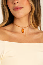 Colar Âmbar - Colar Dourado Lucky Bijoux