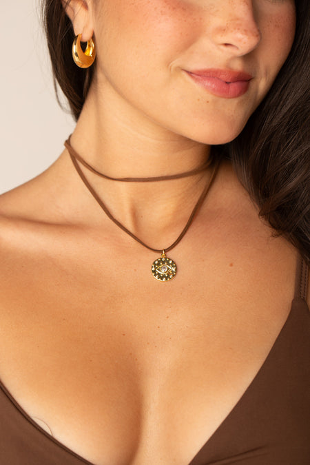 Colar Courinho Crystal Eye - Lucky Bijoux
