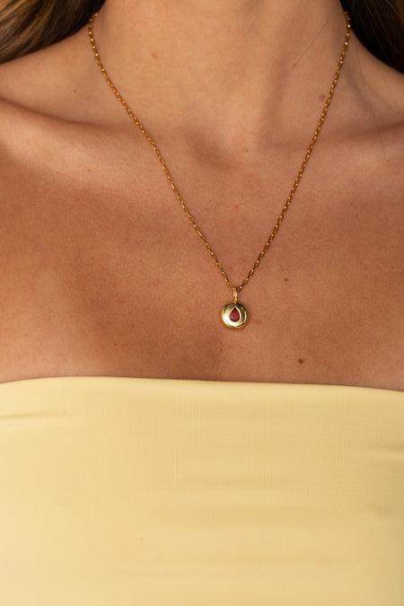 Colar Gem Maria - Colar Dourado Lucky Bijoux