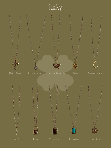Colares Single Charms - Colar Dourado Lucky Bijoux