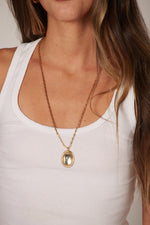 Colar Cream Oval Gem