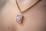 Colar Lucky Eye Rosa - Colar Dourado Lucky Bijoux