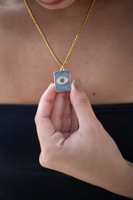 Colar Lucky Eye Turquesa - Colar Dourado Lucky Bijoux