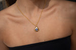 Colar Golden Eye - Colar Dourado Lucky Bijoux