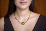 Colar Jaspe - Colar Dourado Lucky Bijoux