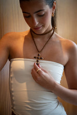 Colar Brown Cross - Lucky Bijoux