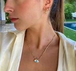 Colar Bolinhas Olho Grego - Colar Dourado Lucky Bijoux