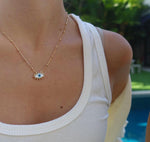 Colar Bolinhas Olho Grego - Colar Dourado Lucky Bijoux