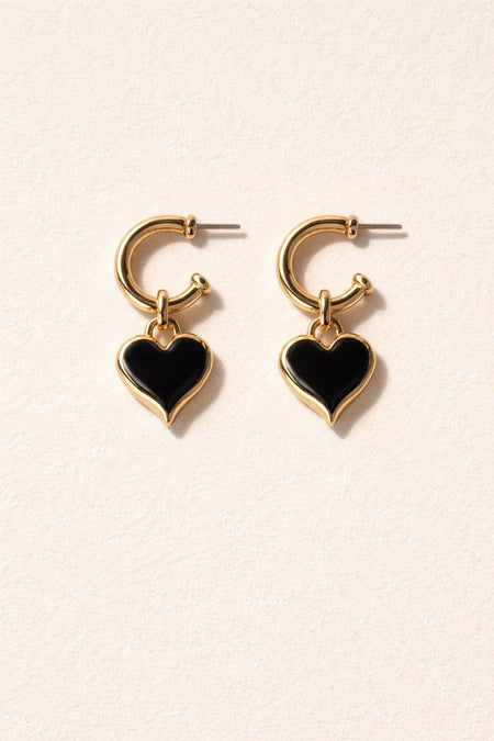 Argola Heart - Argola Dourada Lucky Bijoux